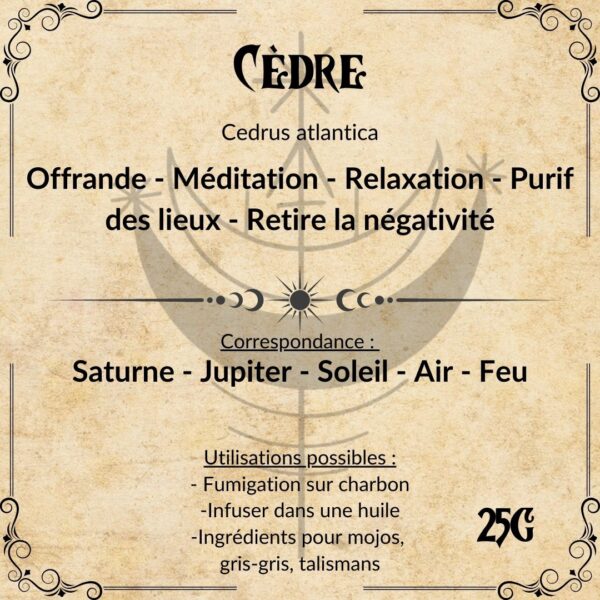 Cèdre (Cedrus Atlantica) 25g