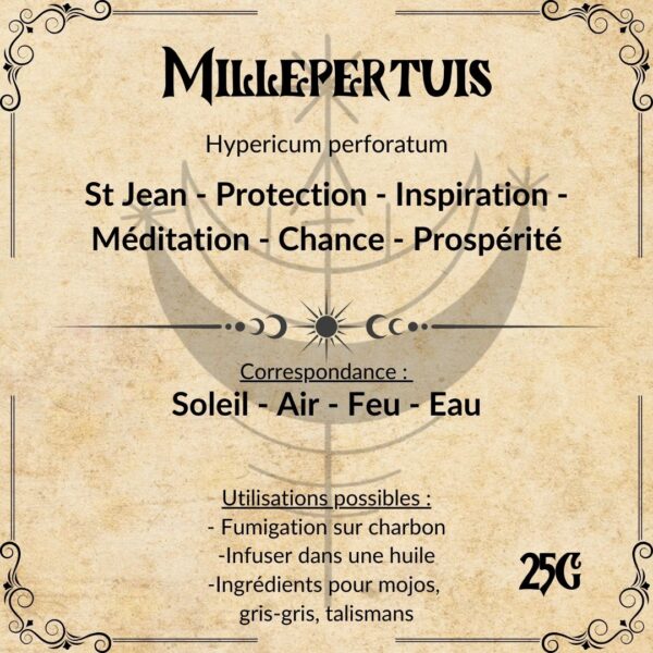 Millepertuis perforé (Hypericum perforatum) 25g