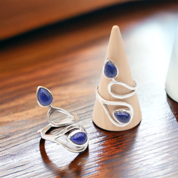 Bague réglable en Lapis Lazuli AA